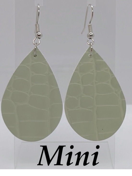 Fashion Jewelry Jewelry - Mini Faux Leather Teardrop Earrings Fashion Jewelry